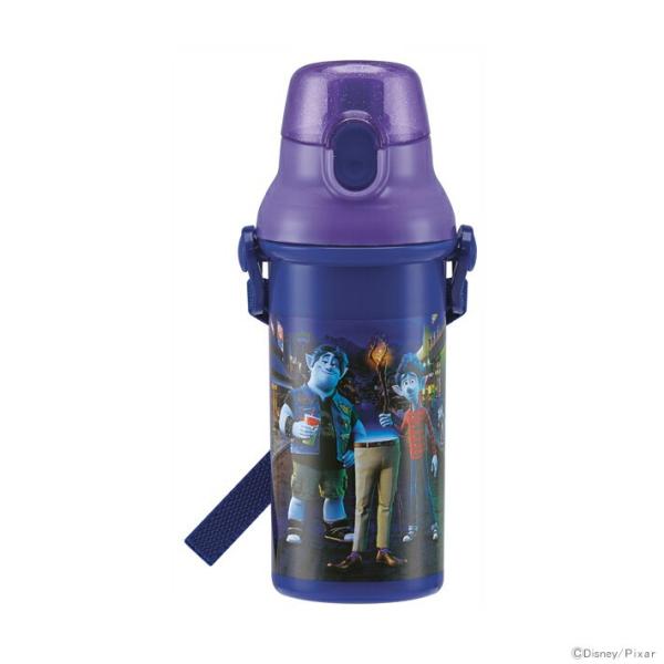 食器洗い乾燥機ＯＫのプラスチック直飲み水筒です。プッシュ式オープンで簡単オープン！肩にかけて持ち運べるショルダーベルト付。軽くて持ちやすい形状です。本体は氷が入れやすい広口タイプ。名前シール入り。※保冷効果はございません。※熱いものは入れな...