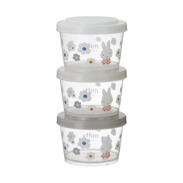 ランチにぴったり！汁モレしにくいパッキン付きのネジ式フタの食品保存容器です。フタと底にも溝が入っているので、ジョイントも可能！電子レンジ・食洗器利用もOKで使い勝手ばつぐん♪【仕様】サイズ：約φ90×H66mm容量：240ml×3個【材質】...