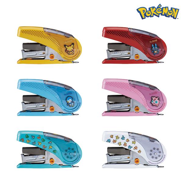 サクリと軽いとじ心地！使いやすさ抜群のサクリホッチキスより、ポップでかわいいポケモンドット絵柄が登場！軽い力で綴じられるのに、一度に20枚まとめてとめられて機能性ばつぐんです♪■とじ感快感、軽とじ約20枚とじる力を従来比50％軽減する「軽と...