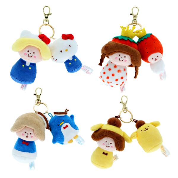 mizutama×サンリオキャラクターズ　ぬいぐるみ キーホルダー　4柄　[M便 1/4]