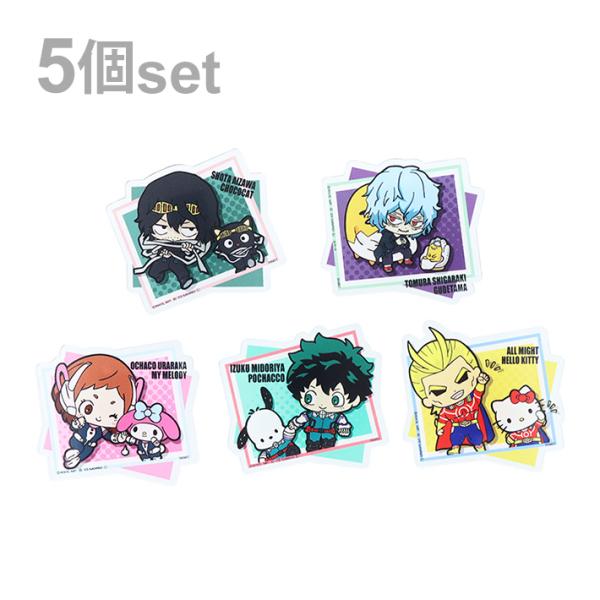 人気アニメ「僕のヒーローアカデミア」と「サンリオキャラクターズ」のコラボグッズが登場！書類を挟んだりしおり代わりにもピッタリなアクリルクリップです♪5個入りで好きなキャラクターを選べるのがうれしい♪【セット内容】・緑谷出久&amp;ポチャッ...