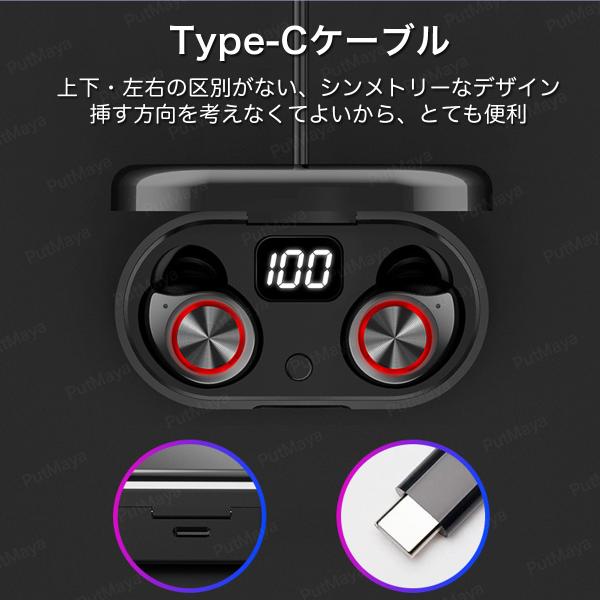 ワイヤレスイヤホン Bluetooth5 0 ブルートゥース イヤホン 両耳 コードレスイヤホン Hi Fi高音質 ワイヤレスヘッドホン Iphone Android 通話 音量調整 在宅勤務 Wi 001 Put Maya 通販 Yahoo ショッピング