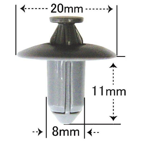 プッシュリベット・内張クリップ （ニッサン用） 10個入 純正番号
