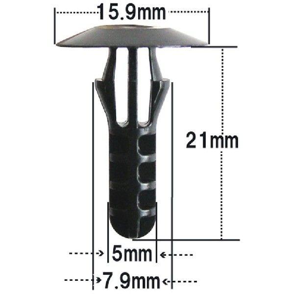 プッシュリベット・内張クリップ （ホンダ用） 50個入 純正番号