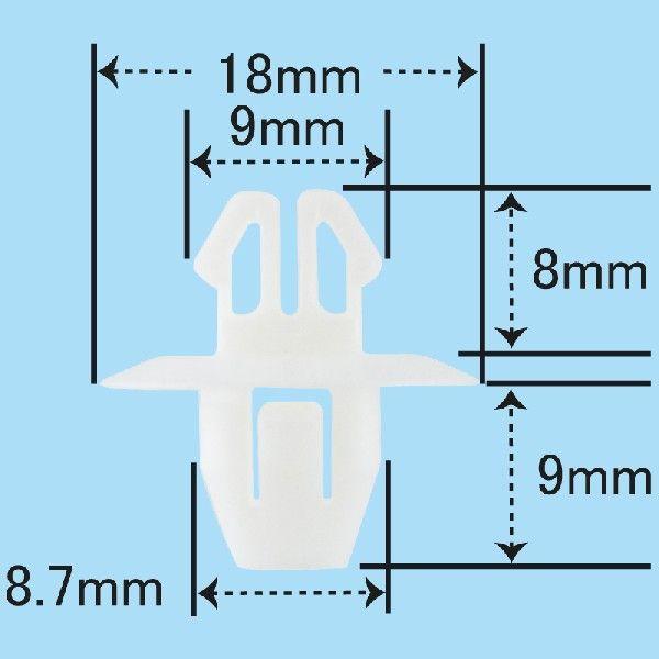 カウルトップ・内張クリップ （スズキ用） 10個入（'03ワゴンR '04ケイ