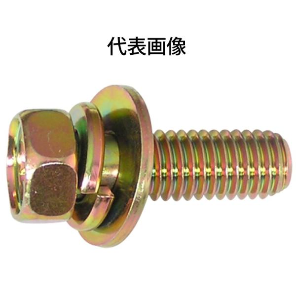 プラス（＋）アプセット２重平大座金組込み＜セムス＞ボルト B12 M8mm×首下30mm P1.25 20本 / N4342-406