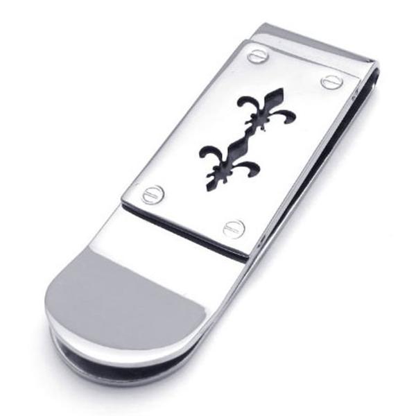 PW 高品質ステンレス クロムハーツ風 マネークリップ 条件付 送料無料