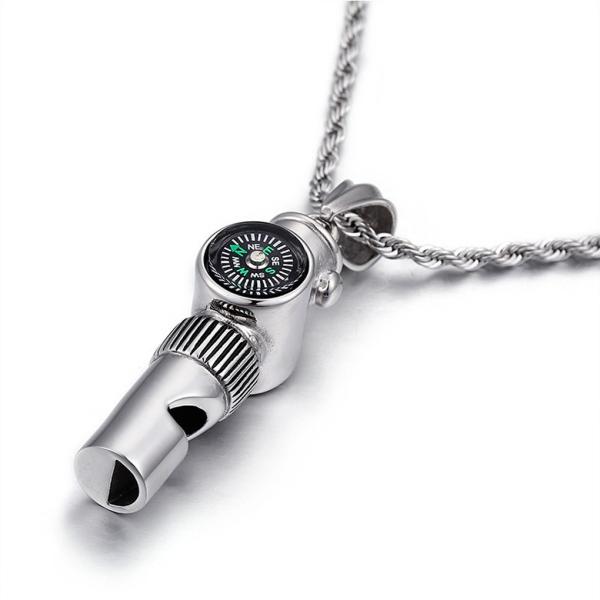 ホイッスルシルバー ラッピング対応] PW 精良SUS316L製 シルバー銀色 羅針盤