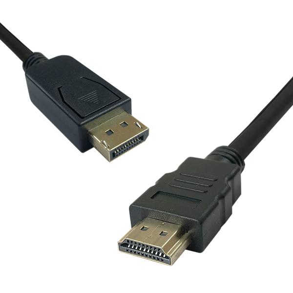 ・DP to HDMI専用 変換ケーブル (出力側：DisplayPort、入力側：HDMI) ※逆方向HDMIからDPには対応しません・最大出力解像度： FULL HD (1920*1080)対応・リフレッシュレート：@60Hz・ケーブル...