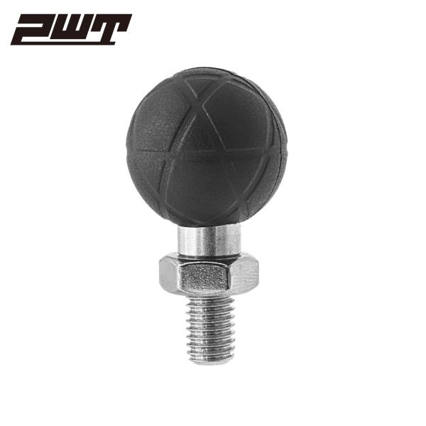 この製品は、ボールアダプターと呼ばれるオートバイ用のマウントパーツです。ボールの形をしたゴム製の黒い部分と、ネジ山付きの金属製のシャフトで構成されています。ボール部分には独自の滑り止め用のラインを刻みグリップ力を高めています。簡単取り付け:...