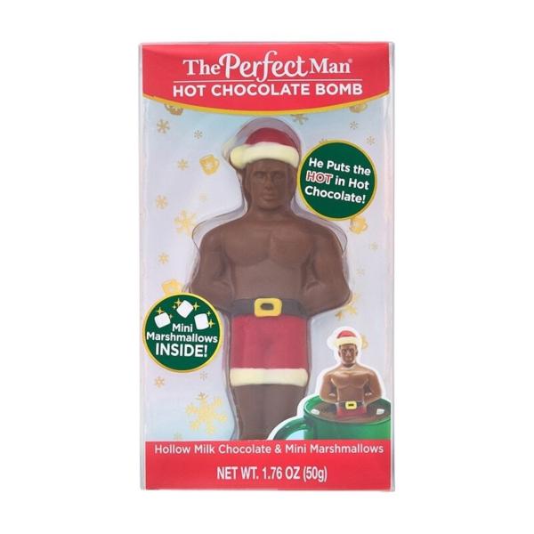 パーフェクトボディの男性がサンタの衣装を着た姿がユニークなチョコレートホットミルクに入れる溶けて中からマシュマロが出てきます。毎年大人気のシリーズ！売り切れ前にお早めにどうぞ！191817381397