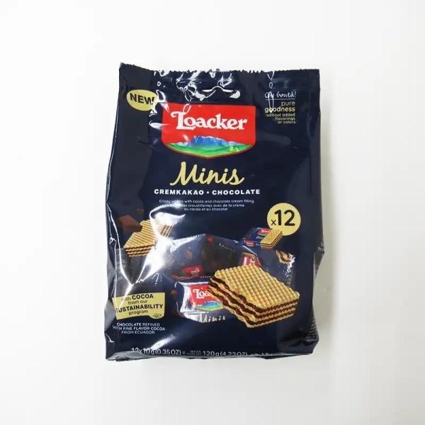 Loacker ミニーズ クリームカカオ 12P生産地 イタリアサイズ 内容量：120g66×124×195mm※お知らせ：内容量が120gに変わりました。