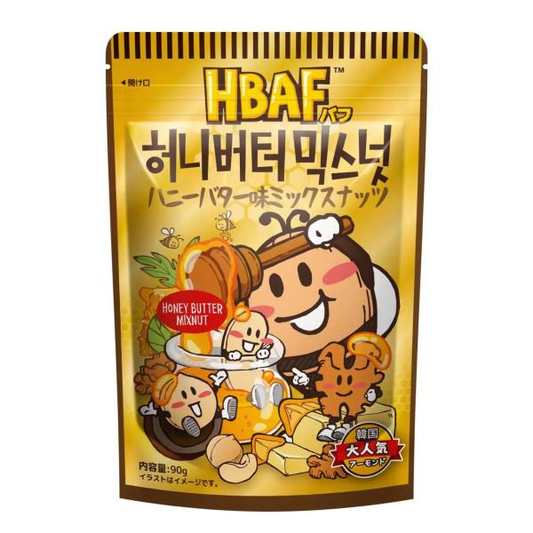 HBAF　ハニーバター味ミックスナッツ90g