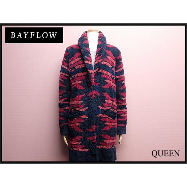 BAYFLOW ネイティブ柄ガウン BAYFLOW（ベイフロー） ネイティブ柄ガウンコート・3□ベイフロー