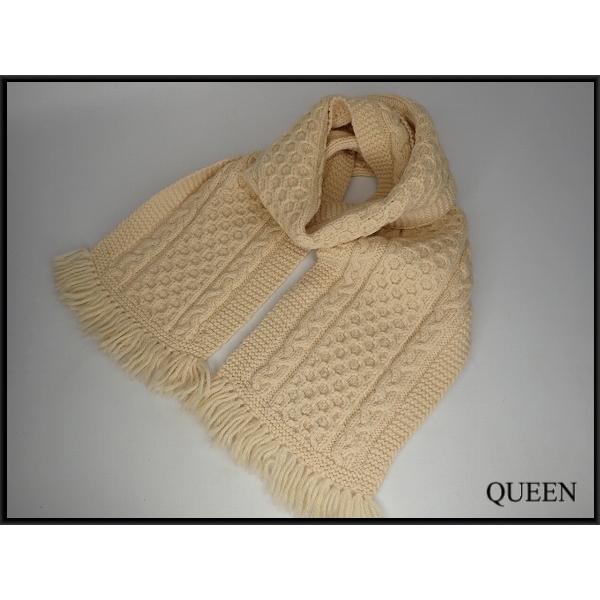 INVERALLAN（インバーアラン） ケーブルニットマフラー☆アンバー