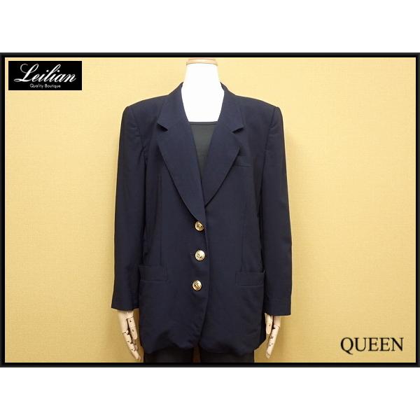 『Leilian』レリアン(13)テーラードジャケット ゴールドボタン　ベロア Leilian』レリアン(13)テーラードジャケット ゴールドボタン ベロア