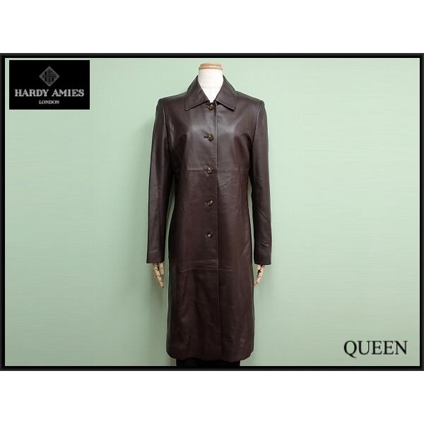 HARDY AMIES ラムレザーコート・9□ハーディエイミス/羊革/23*12*4-21 