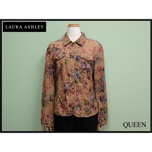 VINTAGE LAURA ASHLEY フラワー 花柄 刺繍 ジャケット M（LAURA