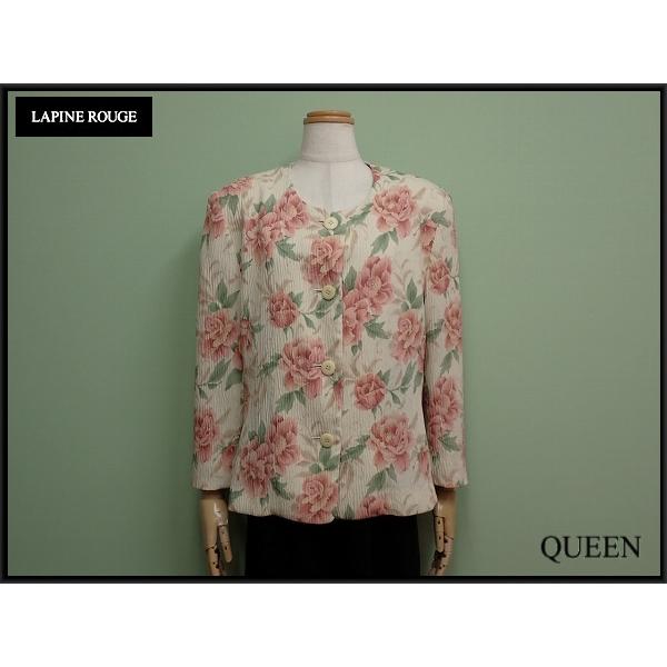 LAPINE ROUGE ノーカラージャケット 日本製 LAPINE ROUGE ノーカラージャケット 日本製