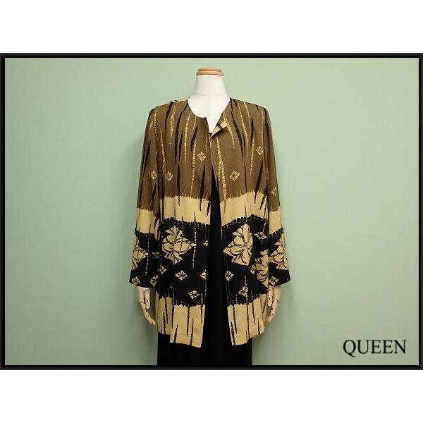 詩仙堂 BY HITOSHI ノーカラージャケット△日本製/羽織り/ちりめん