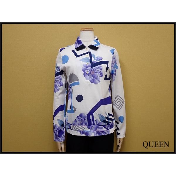 LEONARD SPORT 長袖 ブラウス サイズ38 LEONARD SPORT 送料無料 シャツ・38△レオナールスポーツ/日本製/長袖