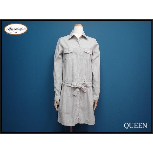 ボンポワン シャツワンピース