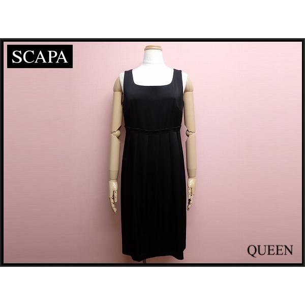 スキャパ　未使用ワンピース SCAPA（スキャパ） ワンピース・38△スキャパ/ノースリーブ/ドレス/黒