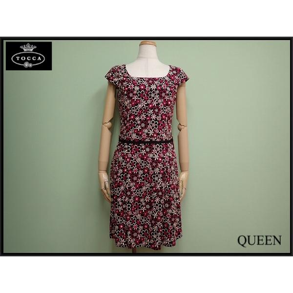 TOCCA トッカノースリーブワンピース 総刺繍オンワード