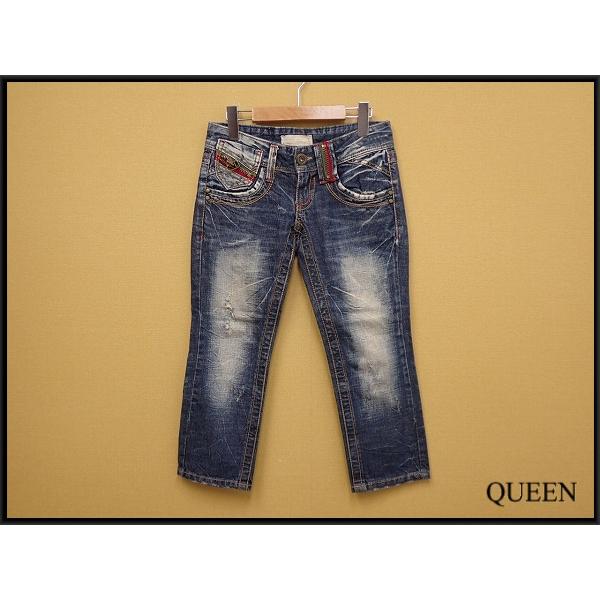 値下げ‼️【新品未使用】LOLITA JEANS ジーンズ XS LOLITA JEANS ユーズド加工 クロップドジーンズ・XS△ロリータ