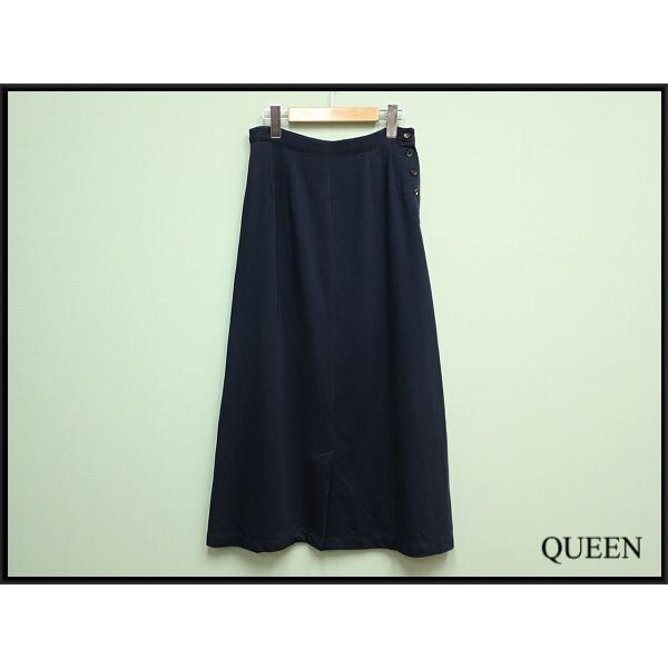 【タグ付き新品】マドモアゼルノンノン　ウール100%　ロングスカート　Ｌ Mademoiselle NONNON（マドモアゼルノンノン） ロングスカート・L