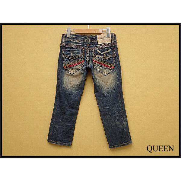 新品未着用Lolita ロリータ　ユニオンジャック刺繍デニムパンツ　サイズ28 LOLITA JEANS（ロリータジーンズ） クロップドジーンズ・XS▽ロリータ