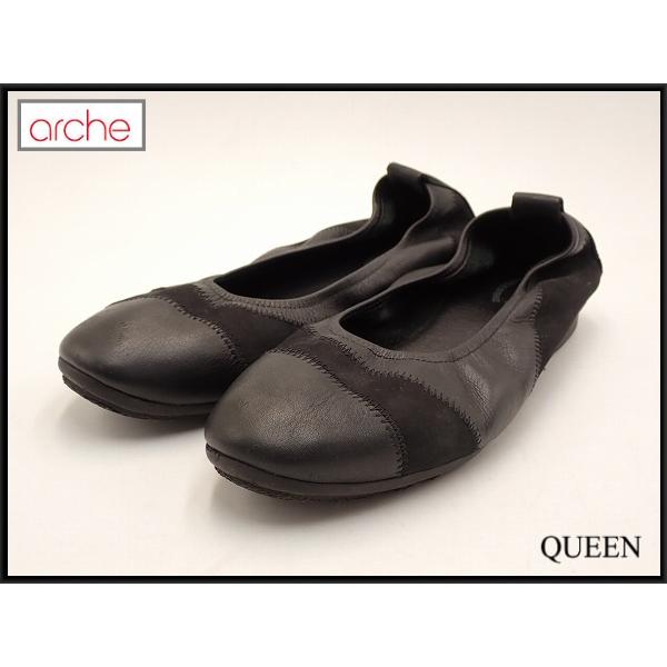 (美品)  Arche  パンプス　38 arche フラットシューズ・38☆アルシュ/シューズ/パンプス/@A1
