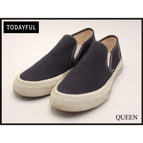 TODAYFUL スリッポンシューズ・24cm〜24.5cm★トゥデイフル/キャンバススニーカー/@A2/23*4*1-17