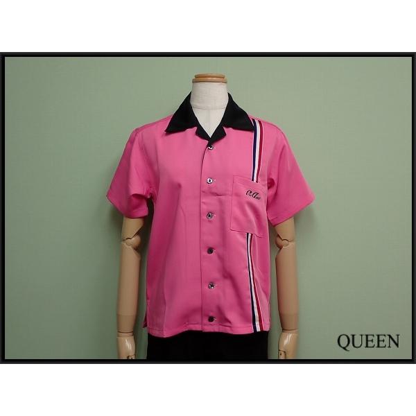 送料無料 PRO AMA ボーリングシャツ◇プロアマ/日本製/黒ピン ピンク