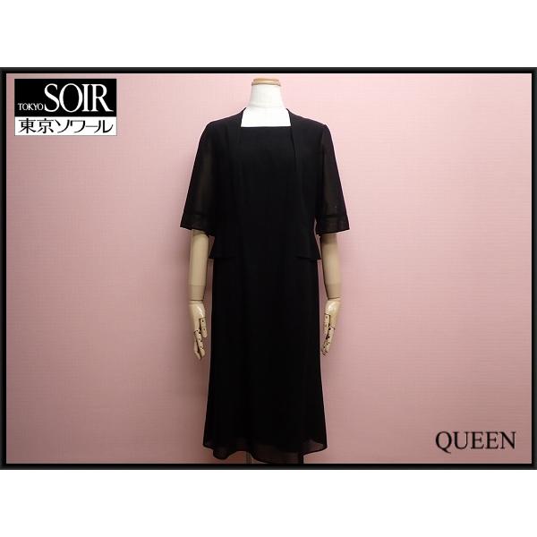 TOKYO SOIR 重ね着風 ワンピース・11◇東京ソワール/袖シースルー  