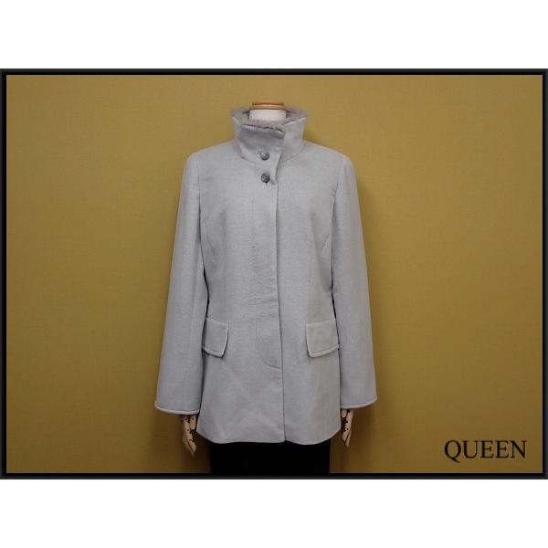 hb 銀座花菱 コート・9□アンゴラ混/ミンク使い/レディース/25霜4-27