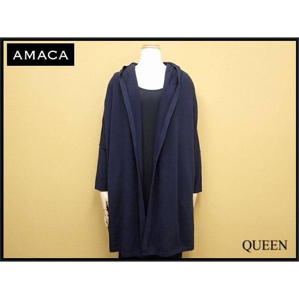 AMACA ニットカーディガン AMACA ニットカーディガン・X□アマカ/羽織り/大きいサイズ/23