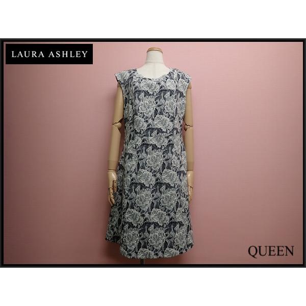 LAURA ASHLEY（ローラアシュレイ） 花柄ワンピース・UK12△ローラ