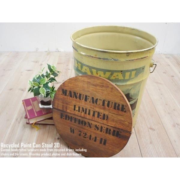 ペール缶 スツール Hawaii ハワイ 収納付き椅子 リメイク家具 オイル缶 ペンキ缶 ゴミ箱 スチール腰掛 アメリカ雑貨 アメリカン雑貨 Buyee Buyee 日本の通販商品 オークションの入札サポート 購入サポートサービス