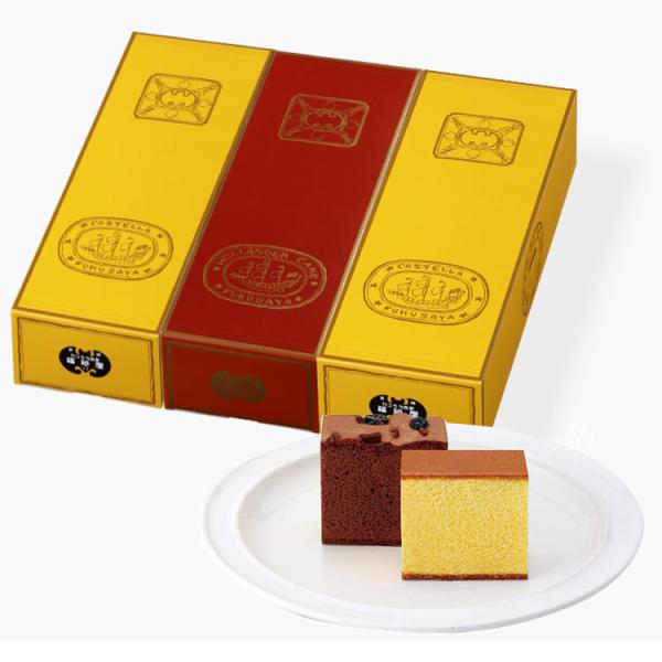 【商品概要】　福砂屋 詰め合わせ　3本入　1号×３本寛永元年(1624年)の創業から伝統の古法を守り丹精込めて焼きあげるカステラはまごころ伝わる伝統の味わいです。 手作りならではの変わらぬおいしさをお届けします。【内容量】福砂屋 詰め合わせ...