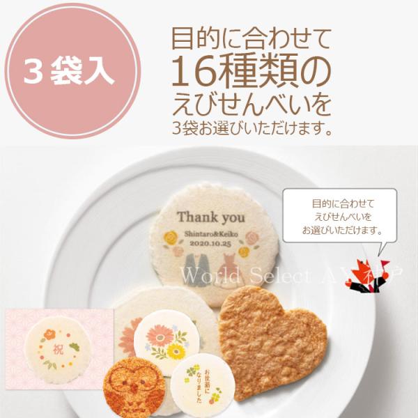えびせんべい　桂新堂 オリジナルのメッセージ(3袋入)　お菓子 ギフト お菓子 和菓子 人気 おしゃれ 個包装