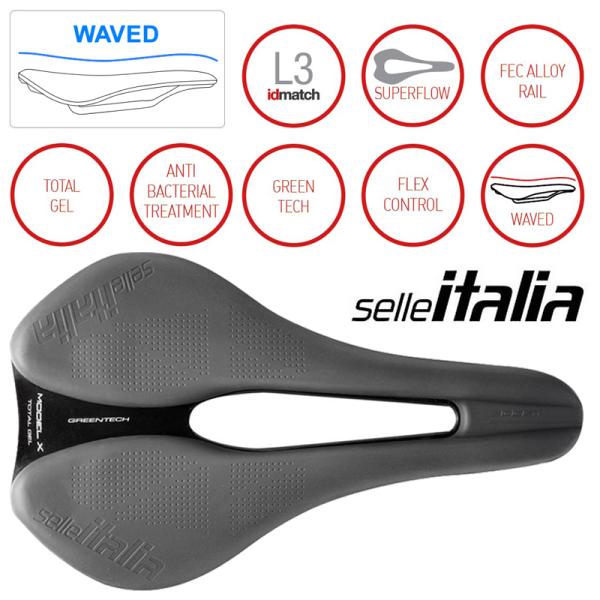 selle ITALIA（セライタリア） WAVED：MODEL X COMFORT+ SUPERFLOW