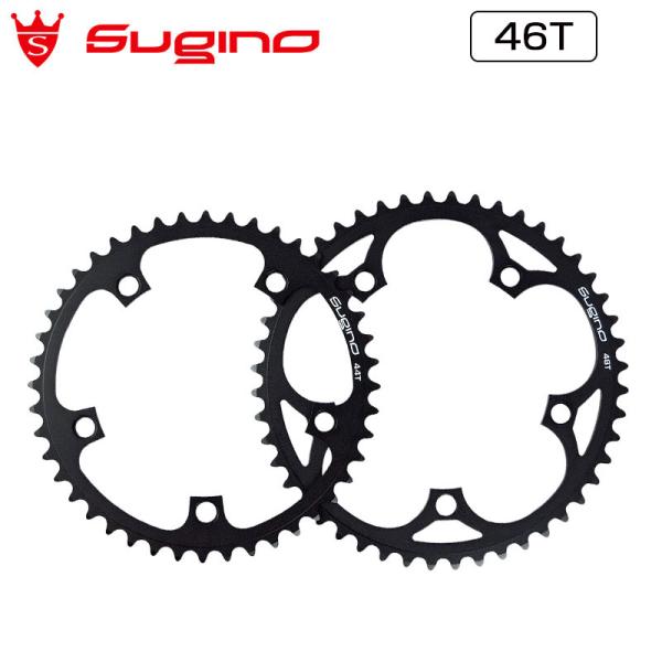 SUGINO スギノ 130J TRACK 1/8ブラック 130mm 46T : 自転車の