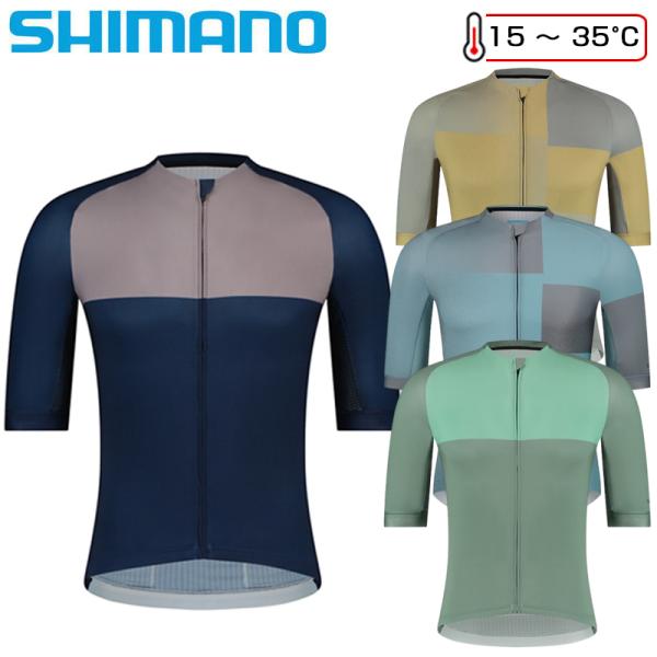 【未使用】SHIMANO サイクルジャージ VELOCE メタリックターコイズ VELOCE ショートスリーブジャージ