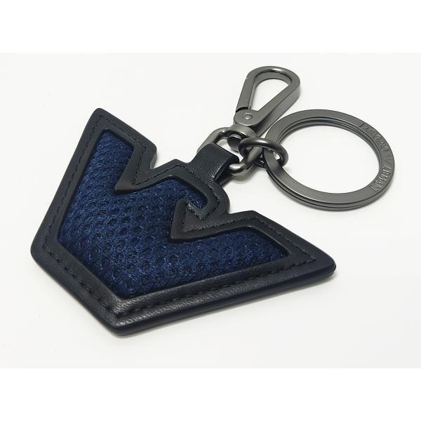 新品・未使用　アルマーニ　キーホルダー ライトブルー　イタリア製　即日発送 新品・未使用 アルマーニ キーホルダー ライトブルー イタリア製