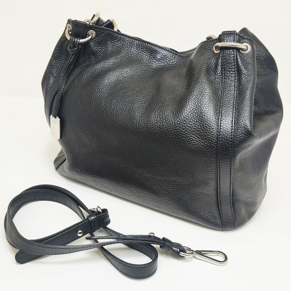 状態良好 FURLA フルラ 2WAYハンドバッグ レザー ブラック