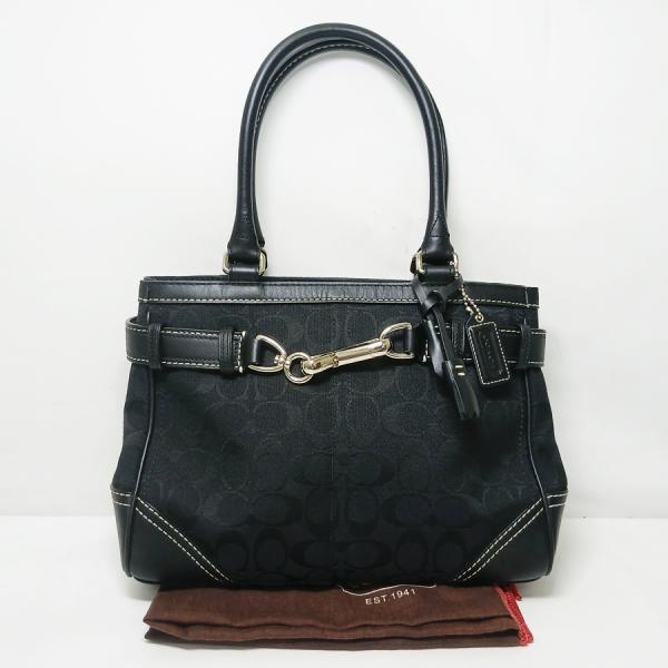 状態良好 COACH コーチ シグネチャー ハンドバッグ 8K06 キャンバス