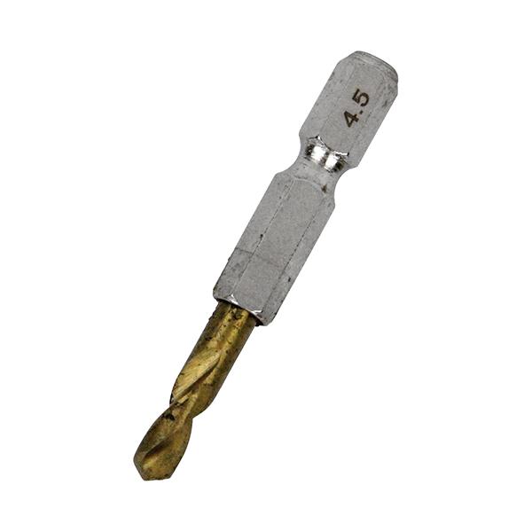 他サイト： SK11 六角軸TIN鉄ドリル 極短 4.5mm 【4977292327558】の商品画像