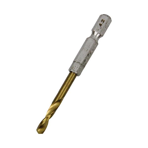 他サイト： SK11 六角軸TIN鉄ドリル 微短 4.2mm 【4977292328180】の商品画像