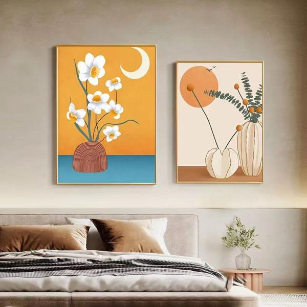 絵画 抽象的な油絵寝室の絵 絵枠が付き インテリア 絵 玄関 風水 北